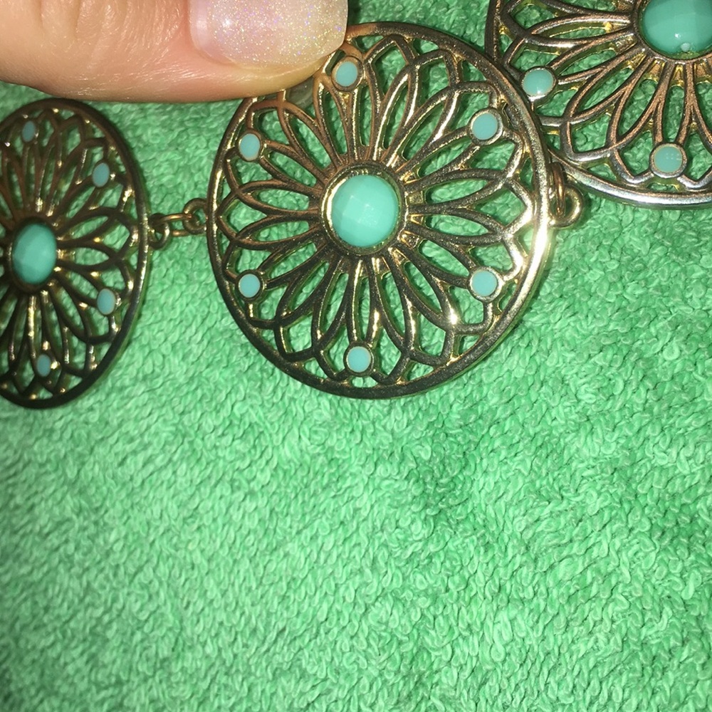 Blue statement necklace - Picture 4 of 5